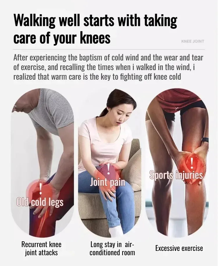 Winter Wool Knee Warmers Thermal Leg Warmer Fleece Lined Knee Brace Pad Knee High Warm Leg Sleeves for Men and Women