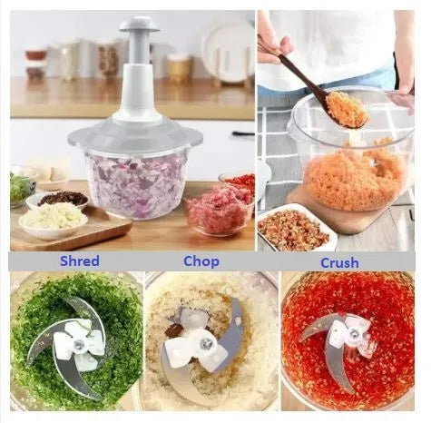 Manual Hand Chopper 1500ml & 2000ml – Hand Pull Type Manual Chopper for Meat & Vegetables